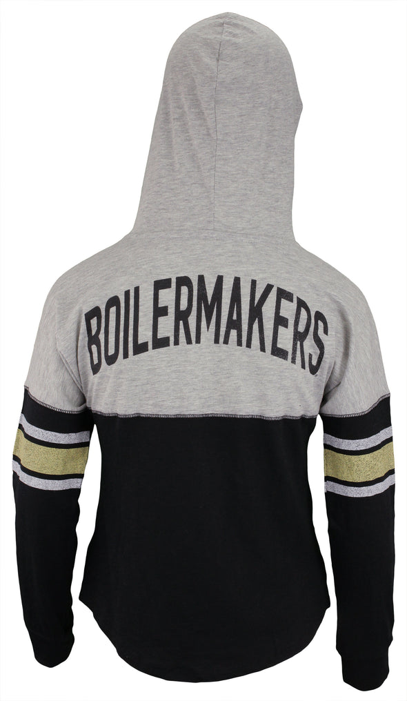 OuterStuff NCAA Youth Girls Purdue Boilermakers Monument Slouchy Hooded Shirt