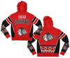 KLEW NHL Youth Chicago Blackhawks Holiday Ugly Hoodie, Red / Black