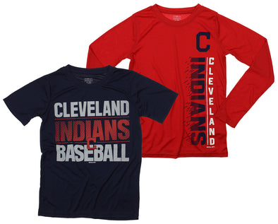 Outerstuff MLB Youth Cleveland Indians Fan Two Piece Performance T-Shirt Combo Set
