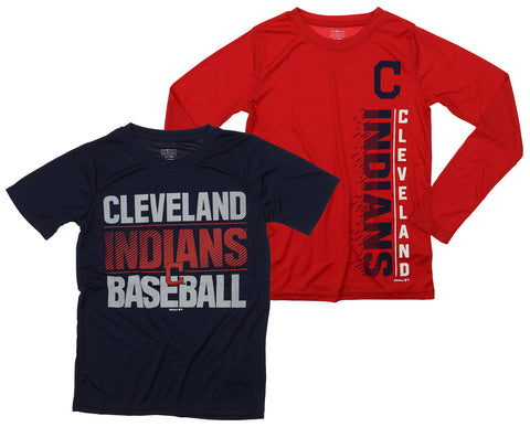 Outerstuff MLB Youth Cleveland Indians Fan Two Piece Performance T-Shirt Combo Set