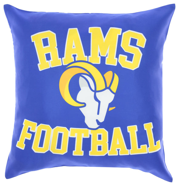 FOCO NFL Los Angeles Rams 2 Pack Couch Throw Pillow Covers, 18 x 18
