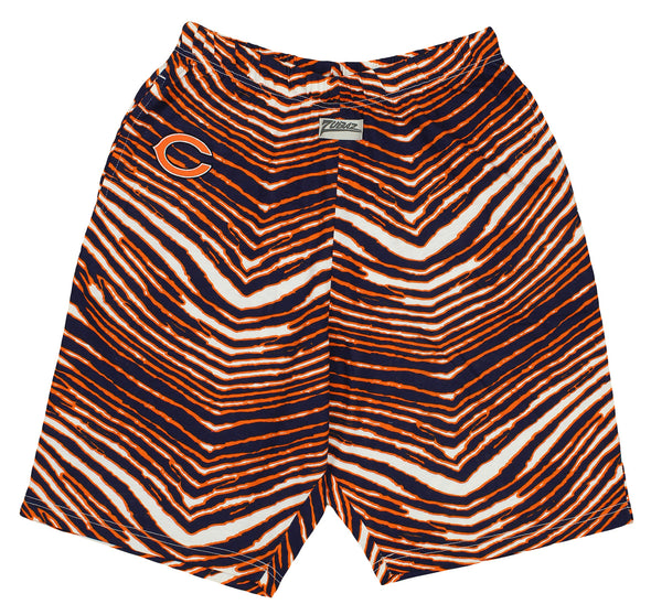 Zubaz NFL Men's Chicago Bears Lounge Zebra Print Shorts