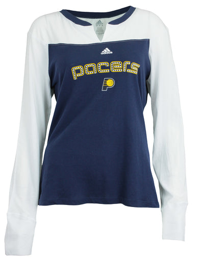 Adidas NBA Women's Indiana Pacers Long Sleeve Tissue Tee, Navy