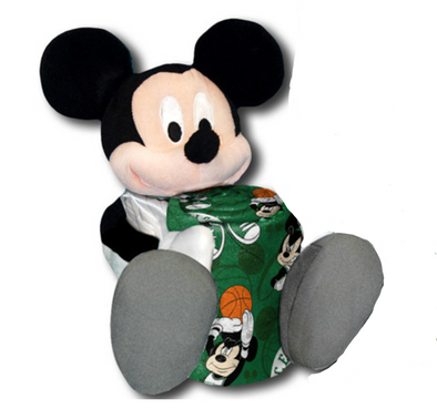 Northwest NBA Boston Celtics Micky Mouse Hugger Pillow & Throw Blanket, 40X50