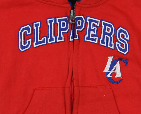 Adidas NBA Toddlers Los Angeles Clippers Full Zip Hoodie Sweater, Red