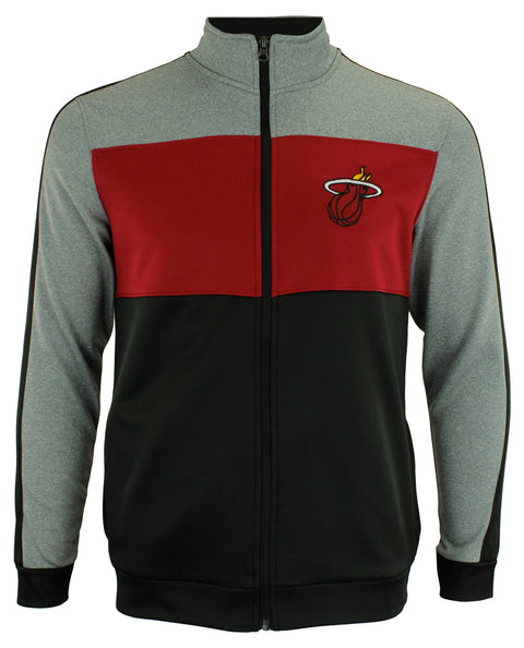 OuterStuff NBA Youth Miami Heat Performance Full Zip Stripe Jacket