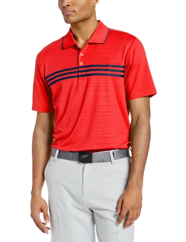 Adidas Golf Men's TaylorMade Puremotion Climacool 3-Stripes Short Sleeve Polo