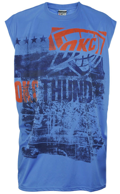 Zipway NBA Men's Big and Tall Oklahoma City Thunder Muscle Shirt - Blue