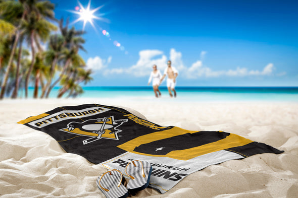 Northwest NHL Pittsburgh Penguins State Line Beach Towel