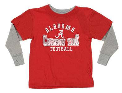 NCAA Youth Alabama Crimson Tide Faux Layer Long Sleeve Tee
