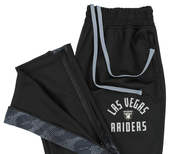 Zubaz NFL Men's Las Vegas Raiders Viper Accent Elevated Jacquard Track Pants