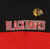 Reebok NHL Hockey Boys Kids Chicago Blackhawks Full Zip Drop Pass Playwarm Hoodie, Black-Red