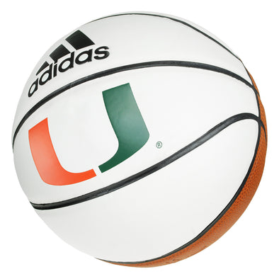 Adidas NCAA Miami Hurricanes Mini Autograph Basketball, Size 3