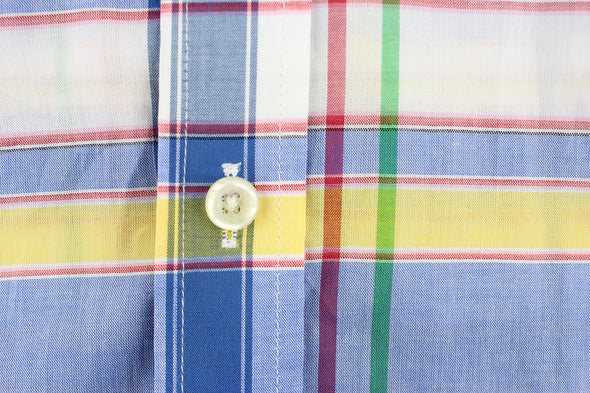 Argyle Culture Men's Button Up Large Plaid Shirt, Blue