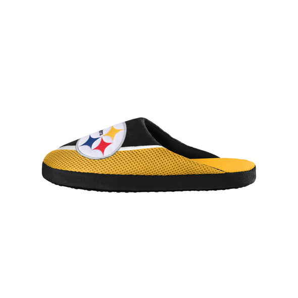 FOCO NFL Men's NFL Pittsburgh Steelers 2022 Big Logo Color Edge Slippers
