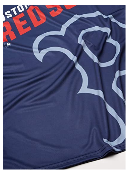 FOCO MLB Women's Boston Red Sox Wordmark Logo Tee Shirt, Blue