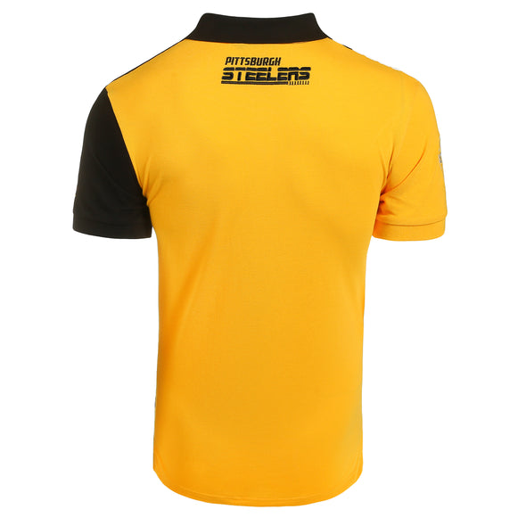 FOCO NFL Men's Pittsburgh Steelers Rugby Polo Shirt