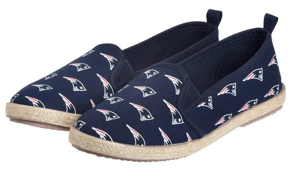 FOCO NFL Women's New England Patriots Espadrille Canvas Shoe