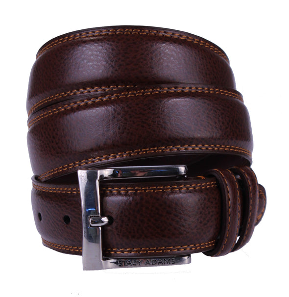 Stacy Adams 6-206 Smooth Genuine Imported Leather Mens Adjustable Belt