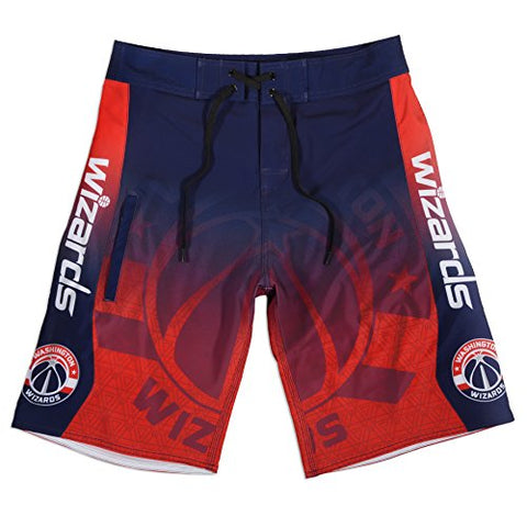 KLEW NBA Men's Washington Wizards Gradient Board Shorts