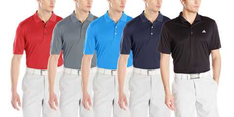 adidas Golf Men's Branded Performance Polo Short Sleeve Shirt, Several Colors