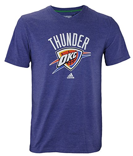 Adidas NBA Men's Oklahoma City Thunder Feel Good Short Sleeve T-Shirt, Blue