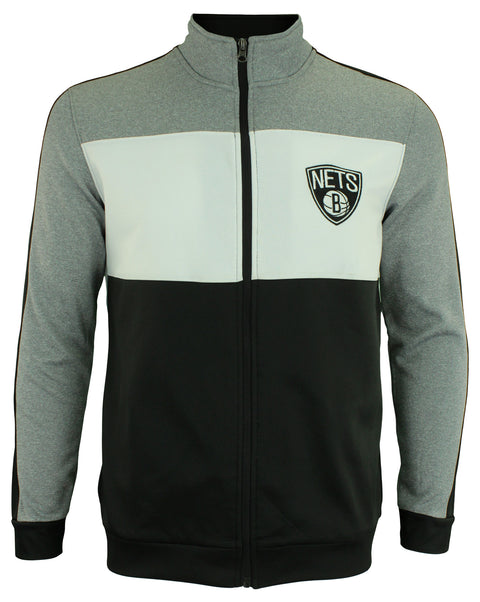 OuterStuff NBA Youth Brooklyn Nets Performance Full Zip Stripe Jacket