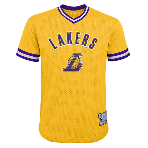 Outerstuff NBA Youth Boys (8-20) Los Angeles Lakers Tackle Twill Mesh Top