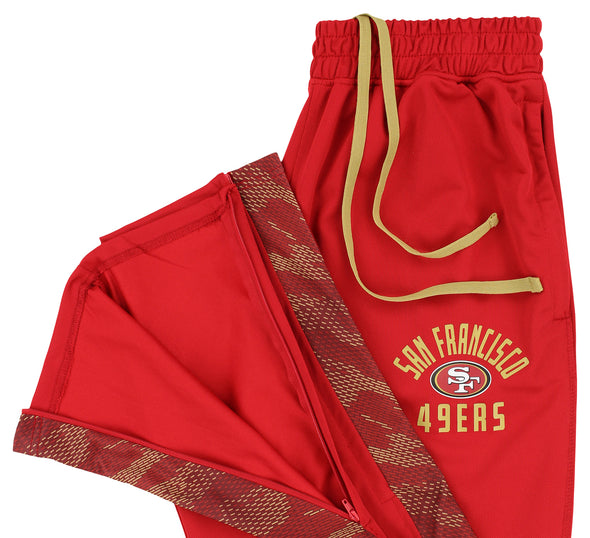 Zubaz NFL Men's San Francisco 49ers Viper Accent Elevated Jacquard Track Pants
