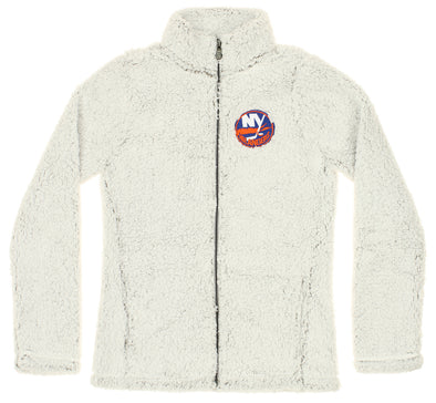 Outerstuff NHL New York Islanders Girls Time Honored Teddy Fleece Jacket, White