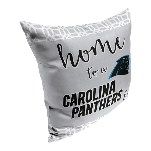 Northwest NFL Carolina Panthers Sweet Home Fan 2 Piece Throw Pillow Cover, 18x18