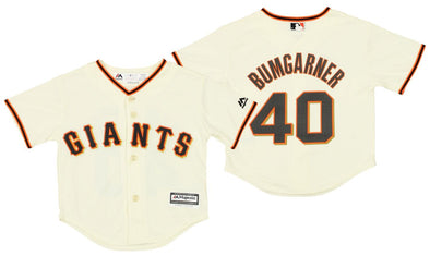 San Francisco Giants Madison Bumgarner #40 MLB Boys Kids Replica Jersey, Cream