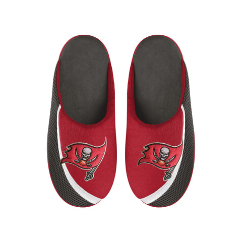 FOCO NFL Men's NFL Tampa Bay Buccaneers 2022 Big Logo Color Edge Slippers