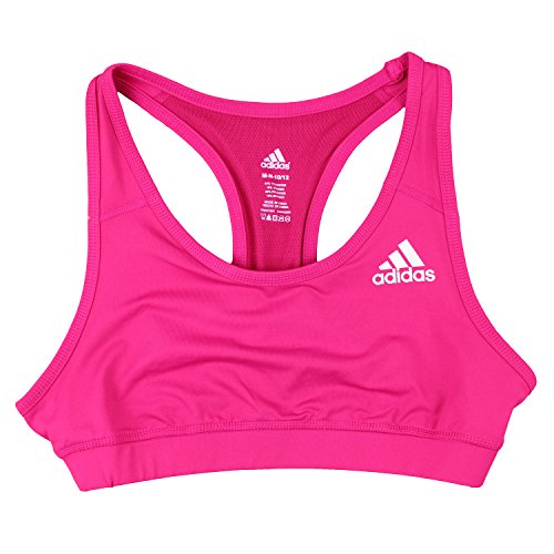 Adidas Youth Girl's Techfit Solid Color Sports Bra - Bold Pink