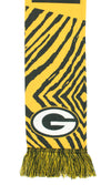 FOCO X Zubaz NFL Collab 3 Pack Glove Scarf & Hat Outdoor Winter Set, Green Bay Packers