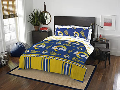 Northwest NFL Los Angeles Rams ROTARY 5PC TWIN BED IN BAG SET