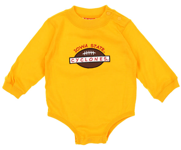 NCAA Infant Iowa State Cyclones Creeper Top and Pants Set, Gold/Red