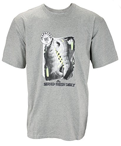 Nike Men's Sneakers Served Fresh Daily Shirt Top Tee, Grey