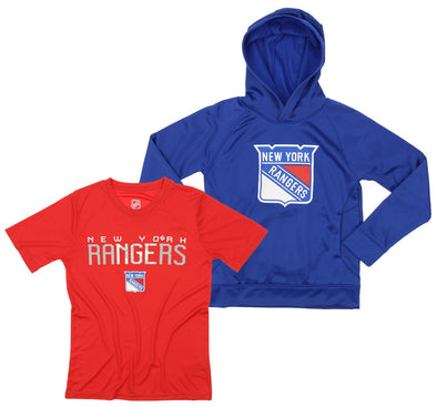 OuterStuff NHL Youth New York Rangers Team Performance Hoodie Combo Set