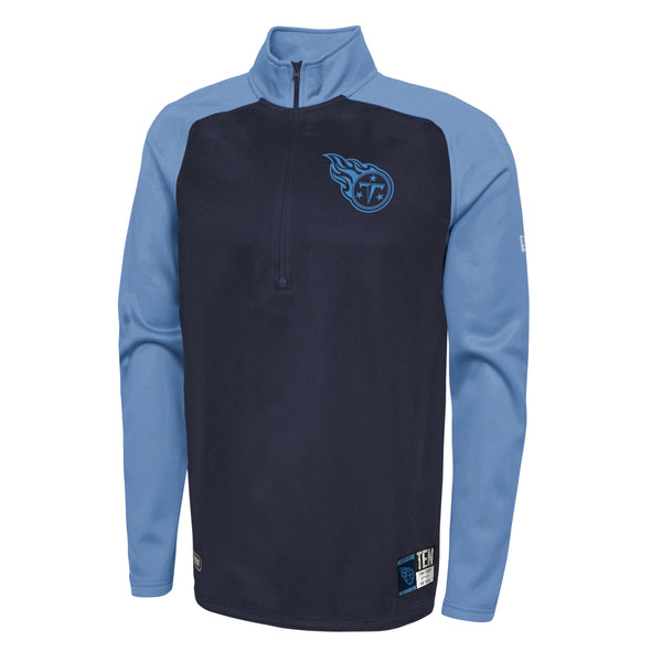 Outerstuff NFL Men's Tennessee Titans O-Line Performance 1/4 Zip Fleece Top