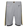 Nike NBA Youth Cleveland Cavaliers City Edition Swingman Shorts, Grey