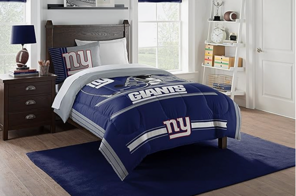 Northwest NFL New York Giants Safety FULL/QUEEN Comforter and Shams