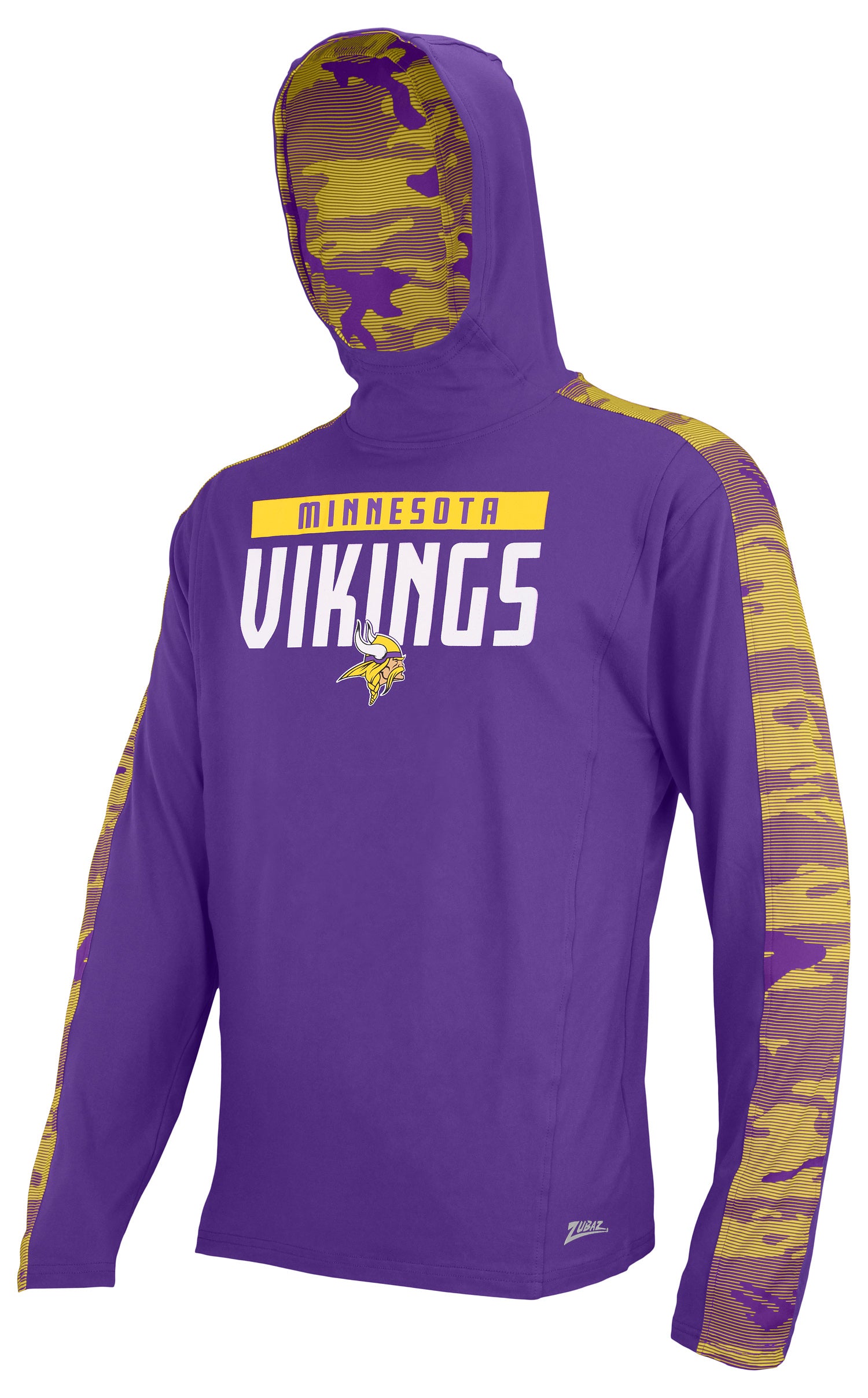 Zubaz NFL Men's Minnesota Vikings Lightweight Elevated Hoodie with