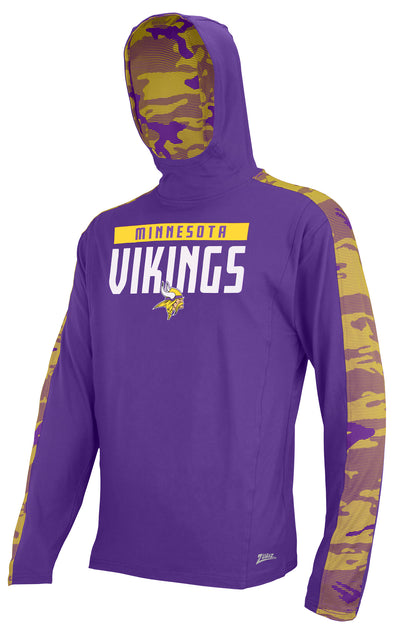 Zubaz NFL Men's Minnesota Vikings Lightweight Elevated Hoodie with Camo Accents
