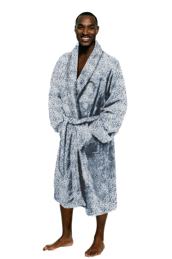 Northwest NFL Men's Los Angeles Chargers Soft Sherpa Lounge Bathrobe, OSFM