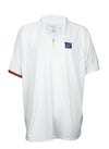 Reebok NFL Men's New York Giants 1/4 Zip Short Sleeve Polo Shirt, White, 2XL