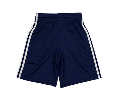 Adidas Youth 3-Stripe Mesh Performance Shorts, Navy