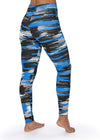 Zubaz NFL Women's Carolina Panthers Brushed Paint Team Color Leggings