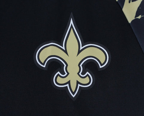 Zubaz NFL Men's New Orleans Saints  Full Zip Hoodie with Lava Sleeves