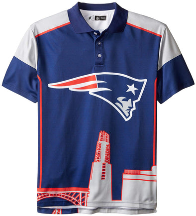 Forever Collectibles NFL Men's New England Patriots Thematic Polo Shirt